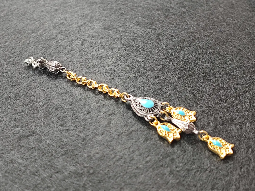 Usta İşçi̇li̇kli̇ Gümüş Kaplama Tesbi̇h Püskülü küçük resim 2