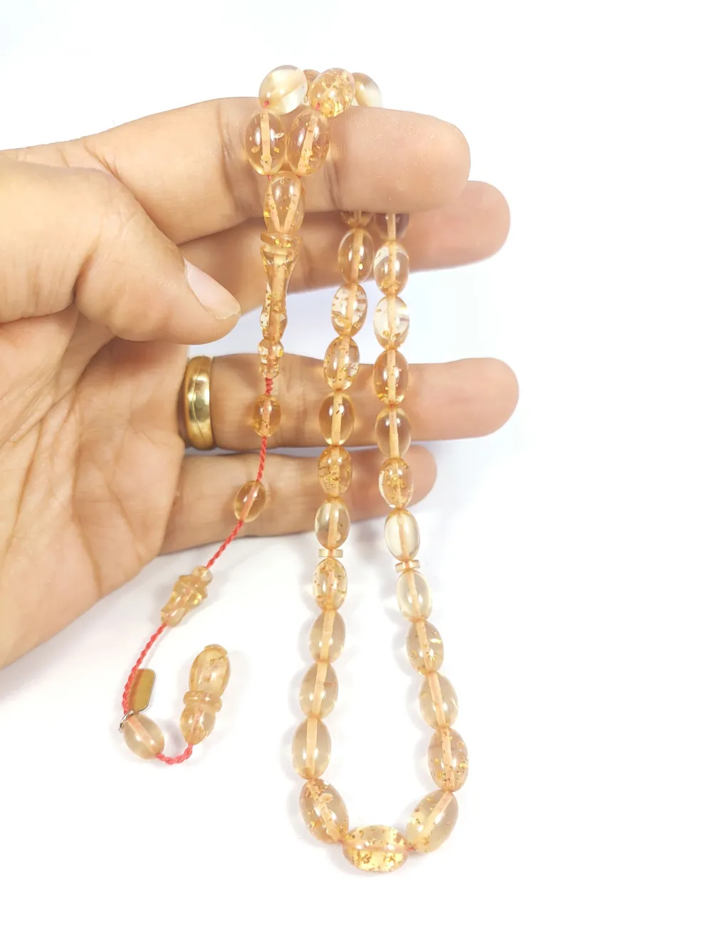 Mesut Elma Usta Eseri̇ 0.6 Deli̇m Çi̇ft Ci̇lalı Altın Parçacıklı Ateş-İ Kehri̇bar küçük resim 5