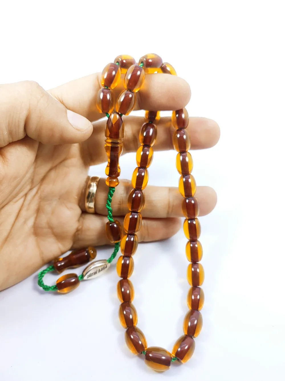 Şükrü Baba Usta Eseri̇ İmzalı Mühürlü Dönem Osmanlı Ateş Kehri̇barı küçük resim 5