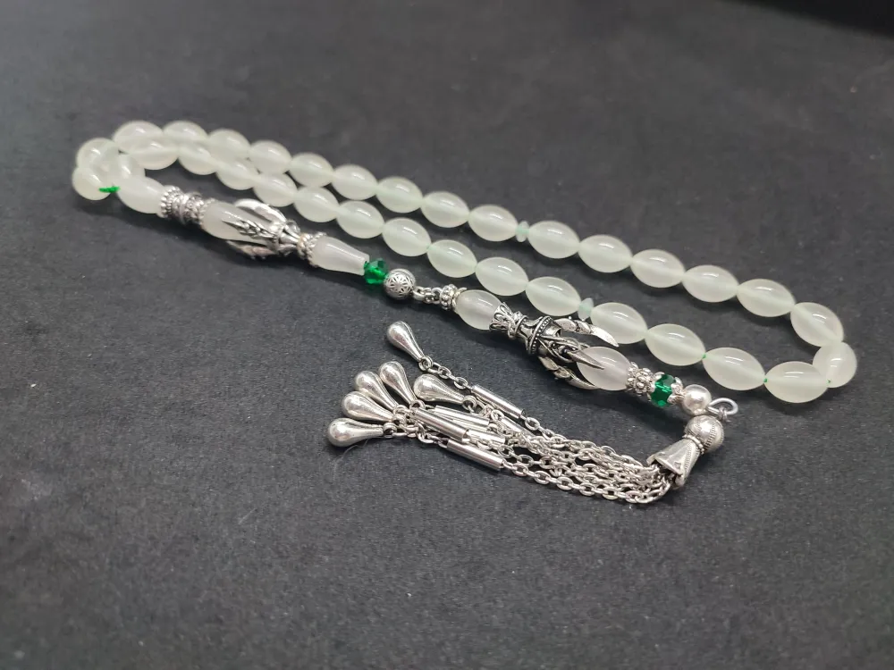 Zeyn Usta Eseri̇ Gümüş Nakkaş İmame Pençe Model Senteti̇k Opal