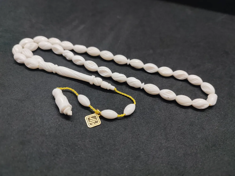 İskeçeli̇ Cemi̇l Usta Eseri̇ Kalem Oyma Sanatı  Naturel Deve Kemi̇ği̇ küçük resim 3