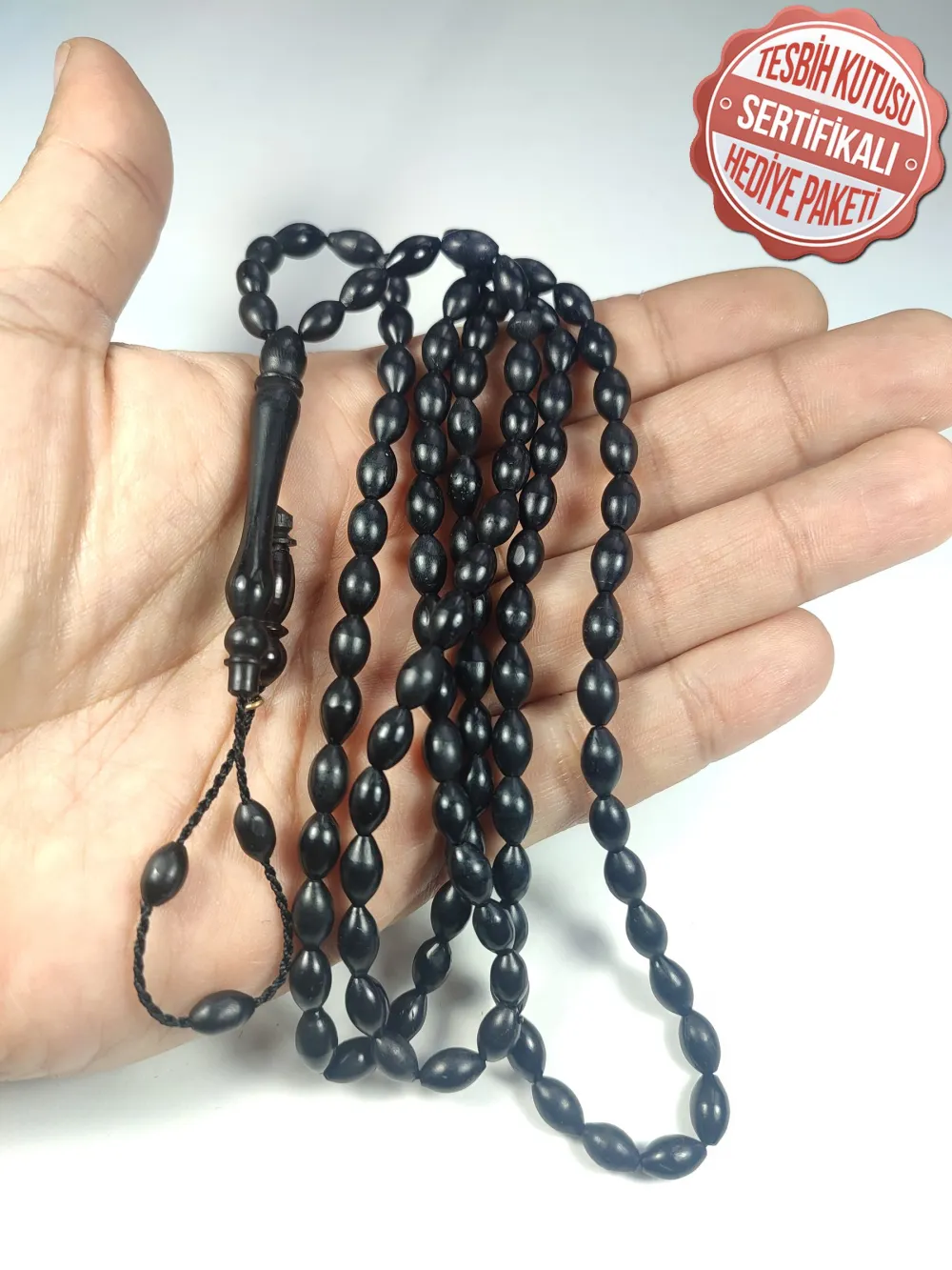 Junai̇d Hasan Usta İşi̇ İmzalı Sülün İmame Abanoz Namaz Tesbi̇hi̇