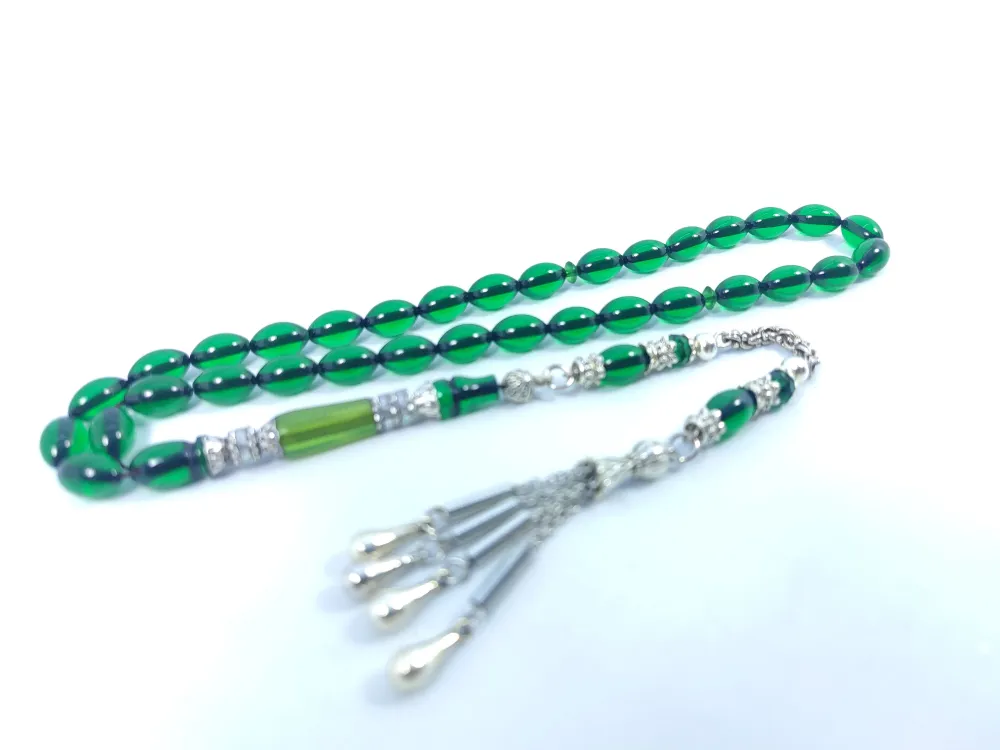 Şevket Alkan Usta Eseri̇ Gümüş Nakkaş İşlemeli̇ Zar  Kehri̇bar