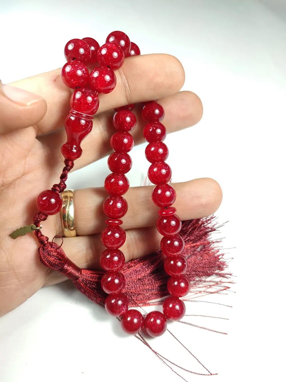 Ebu Zeyn Usta İşi̇ İmzalı Mühürlü Sıkma Kehri̇bar küçük resim 5