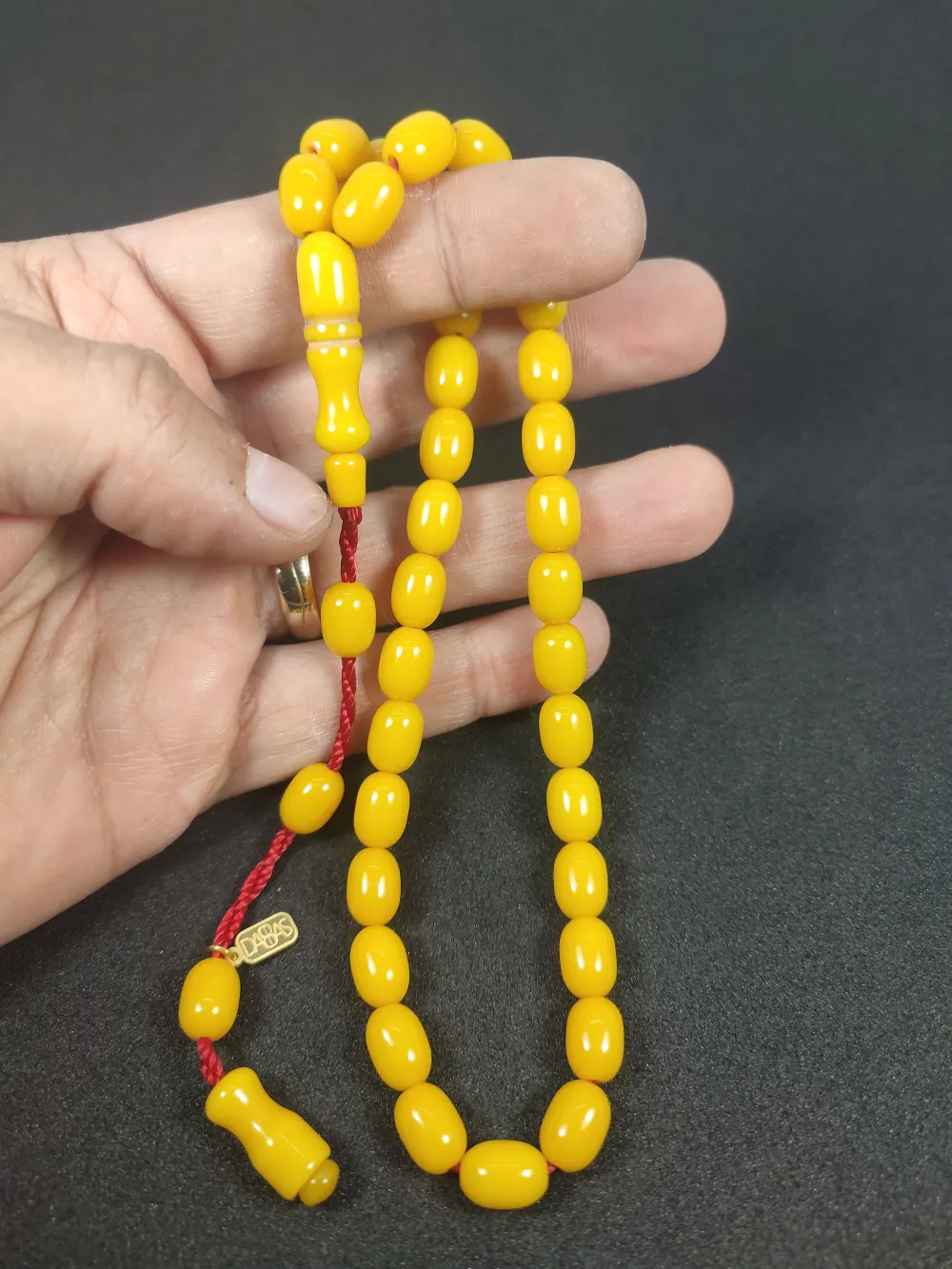 Muhammed Dabbas Usta İşi̇ İmzalı Sıkma Kehri̇bar küçük resim 5