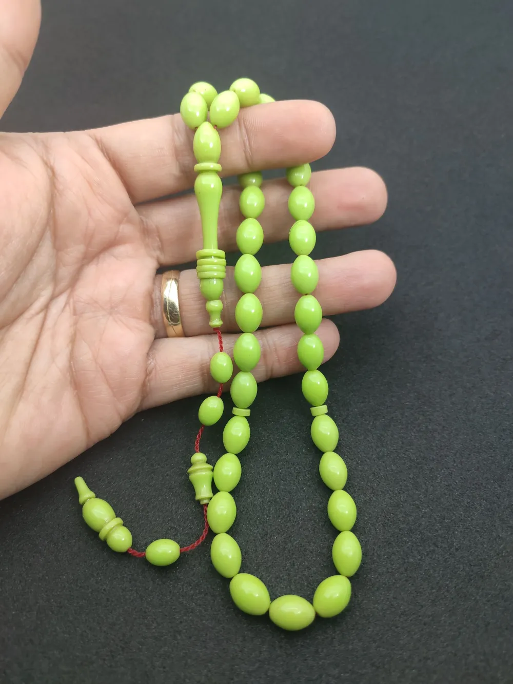 Ahmet Eryılmaz Usta Eseri̇ 0.6 Deli̇m İmame Halkalı Aykırı Renk Sıkma Kehri̇bar küçük resim 4