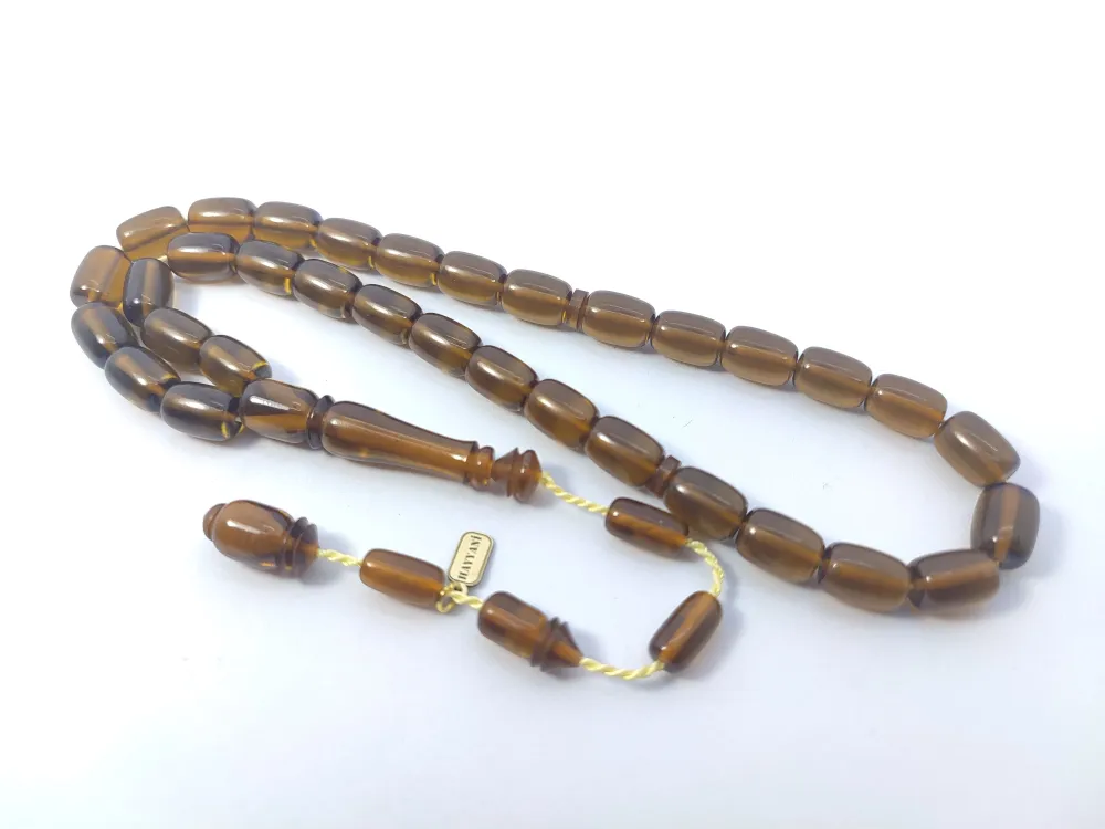 Hayyani̇ Usta İşi̇ İmzalı Rengi̇n Zi̇rvesi̇ Sıkma Kehri̇bar küçük resim 2