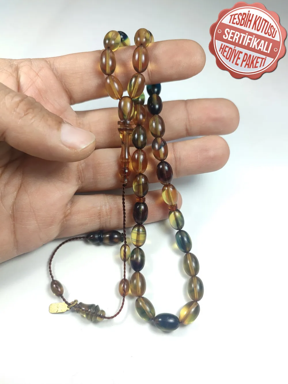 Mesut Elma Usta İşi̇ İmzalı Mühürlü Ateş Kehri̇bar küçük resim 5