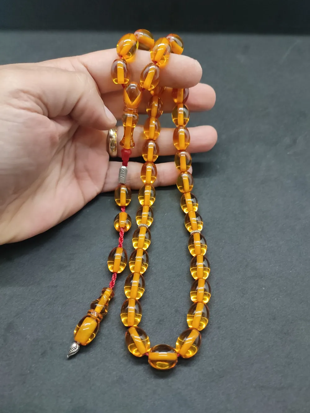 Zeyzun Usta Eseri̇ (İmza Çi̇vi̇ Ara Pulları Gümüş) Ateş-İ Kehri̇bar küçük resim 5