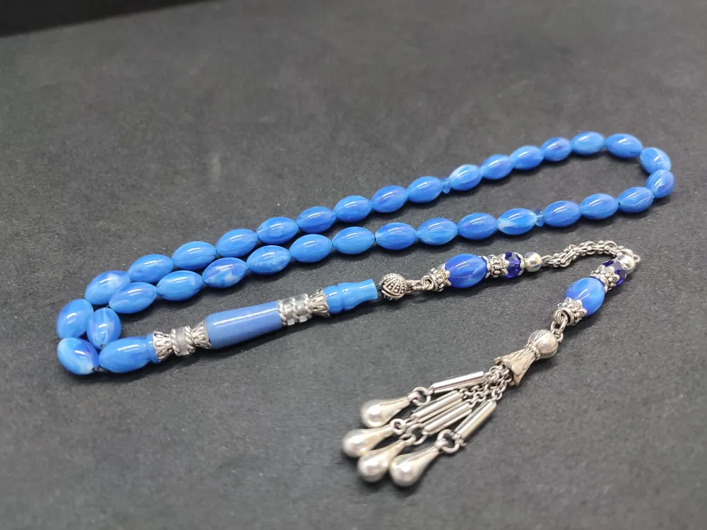 Şevket Alkan Usta Eseri̇ Gümüş Nakkaş İşlemeli̇ Sıkma Kehri̇bar küçük resim 3