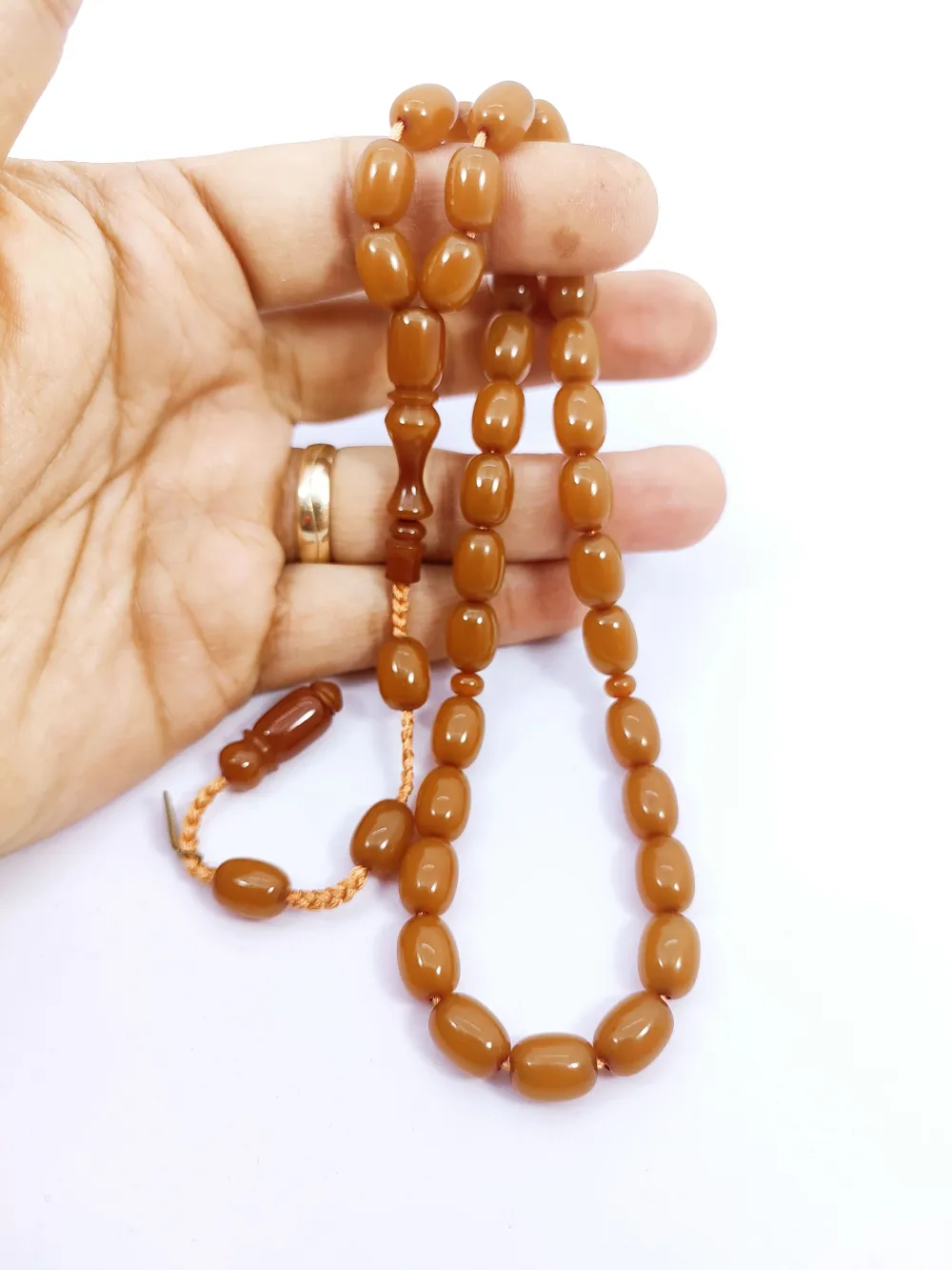 İsa Balkaya Eseri̇ Koni̇k Deli̇m(Eski̇ Usul) 12 Kat İpe Di̇zi̇li̇ Eski̇ Sıkma Kehri̇bar küçük resim 4