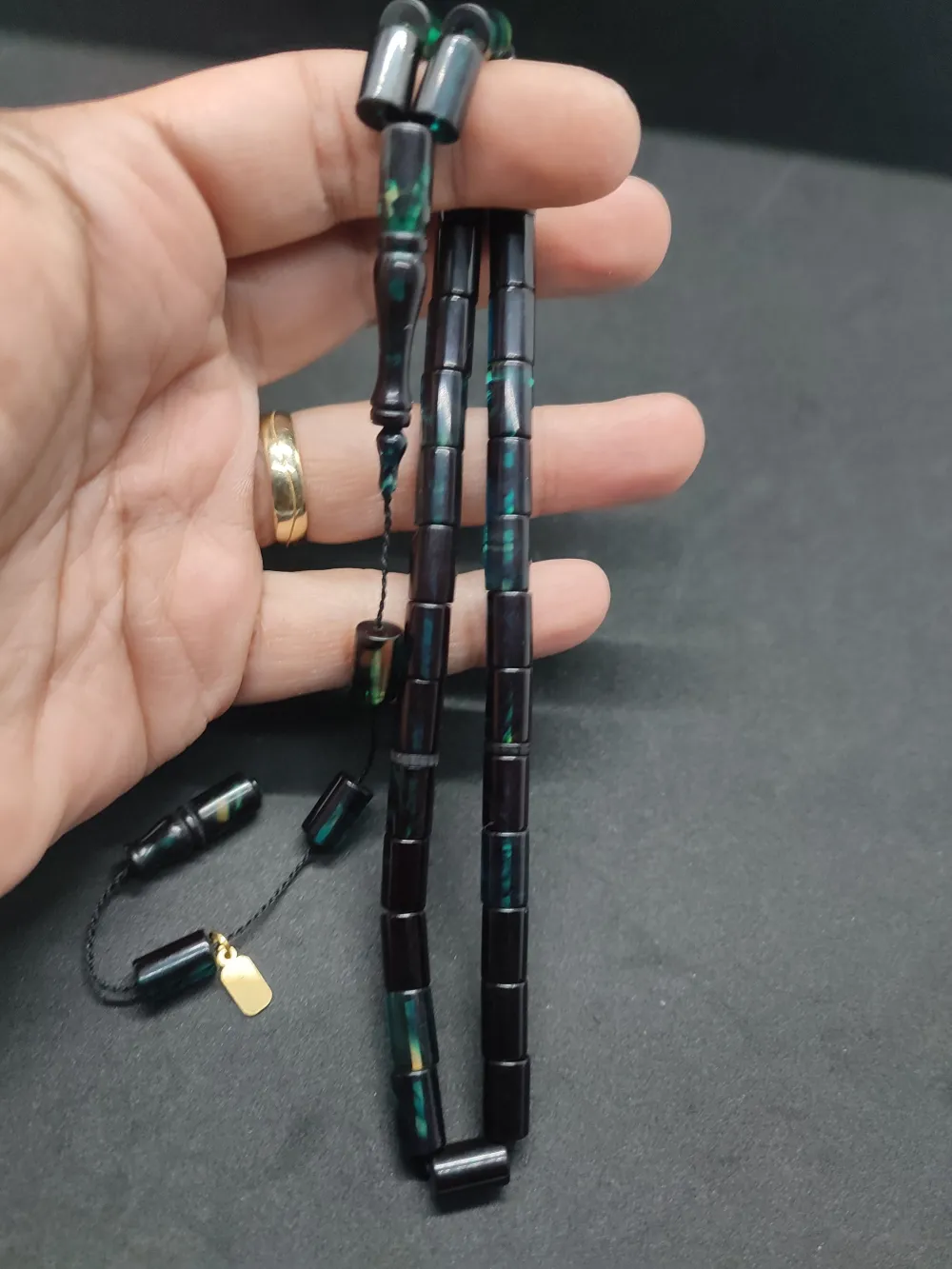 Uğur Şener Usta Eseri̇ 0.6 Şeffaf Deli̇m Çi̇ft Kat Ci̇lalı Ok Gi̇bi̇ Sıkma Kehri̇bar küçük resim 3