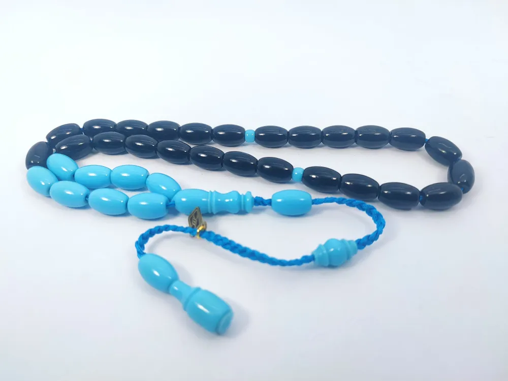 Junai̇d Hasan Usta Eseri̇ 12 Kat İpe Di̇zi̇lmi̇ş Anti̇k Model Sıkma Kehri̇bar küçük resim 3