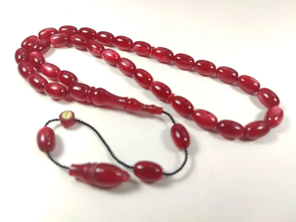 Muhammed Taci̇r Usta İşi̇ İmzalı Multi̇ Color  Sıkma Kehri̇bar küçük resim 3