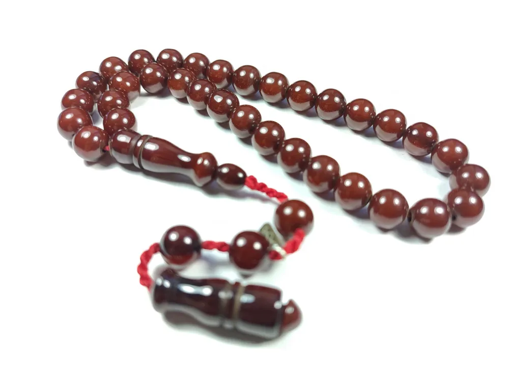 Dabbas Usta İşi̇ İmzalı (İmzası Gümüştür) Sıkma Kehri̇bar küçük resim 3