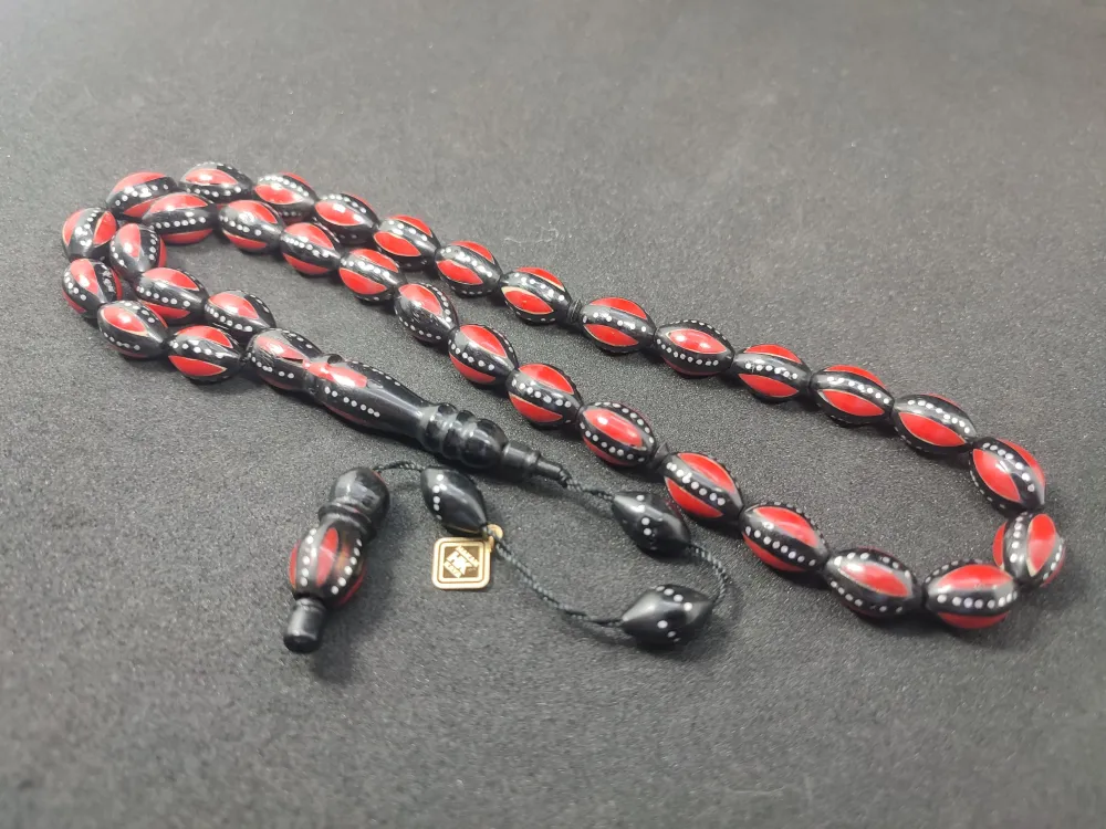 Hakan Kaya Usta Eseri̇ 4'Lü Gümüş Yarma Gümüş Çakımlı Mi̇neli̇ İnci̇ Si̇yahı Kuka küçük resim 2