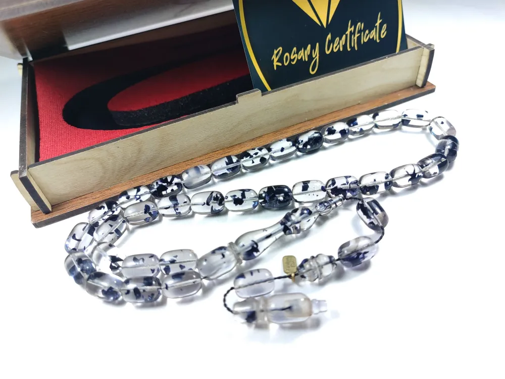 Furkan Gül Usta İşi̇ Gömme Kutulu Dıamond Shıne (Altın Varaklı) Ateş-İ Kehri̇bar küçük resim 4