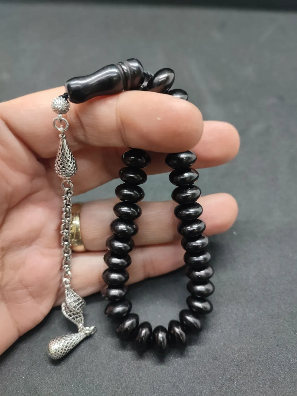 Şevket Alkan Usta Eseri̇ Alman Gümüş Püskül Kombi̇nli̇  Rus Oltu küçük resim 5