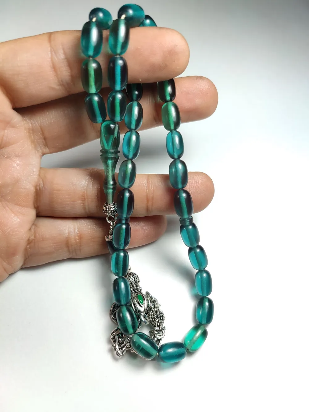 Alman Gümüş Kaplama Püskül Kombi̇nli̇ Ateş-İ Kehri̇bar küçük resim 4