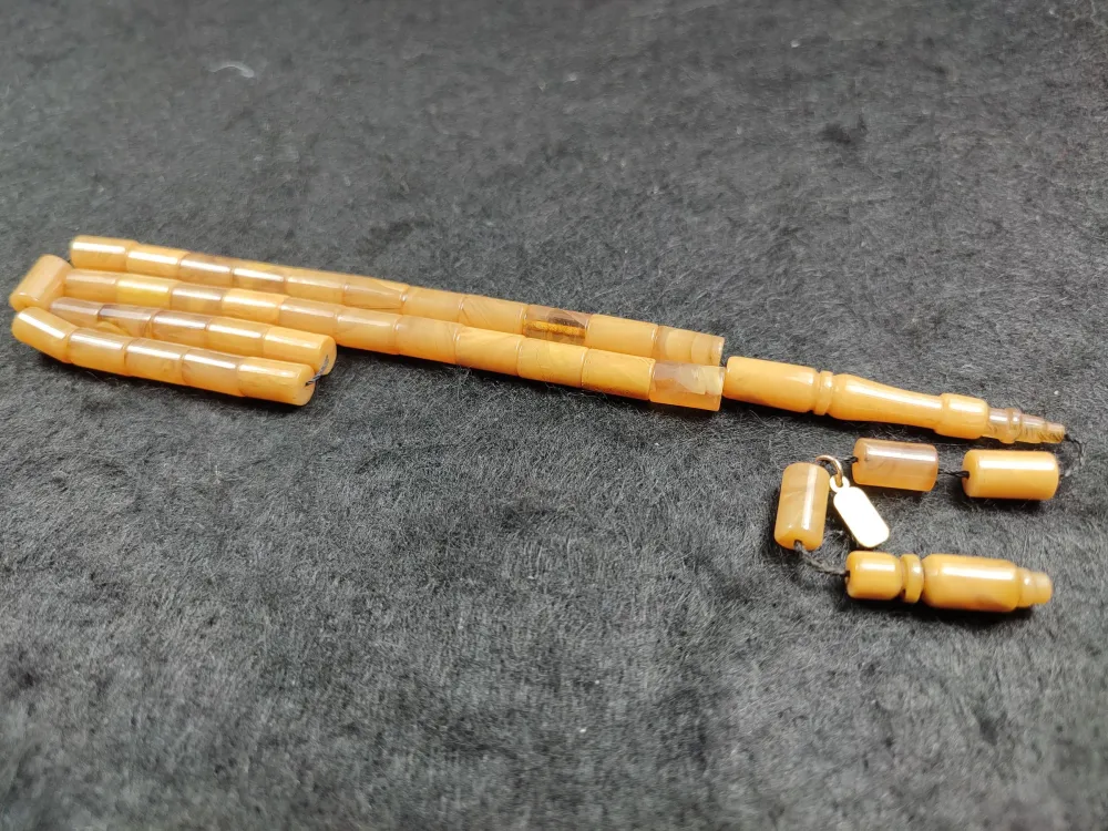 Furkan Gül Usta İşi̇ İmzalı Ok Gi̇bi̇ Sıkma Kehri̇bar küçük resim 4