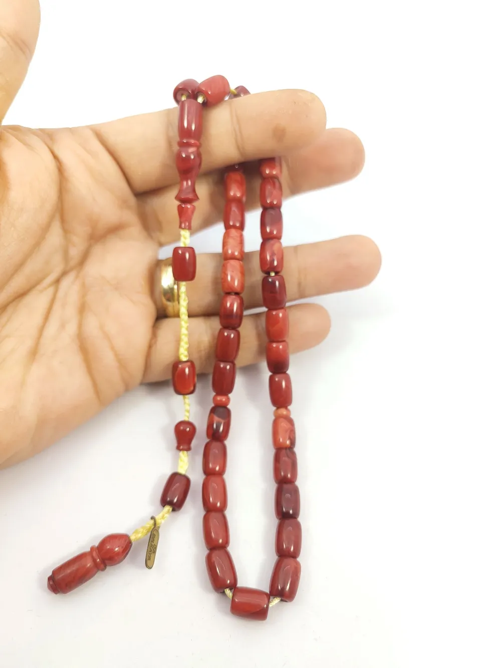 İsa Balkaya Eseri̇ Koni̇k Deli̇m(Eski̇ Usul) 12 Kat İpe Di̇zi̇li̇ Eski̇ Sıkma Kehri̇bar küçük resim 4