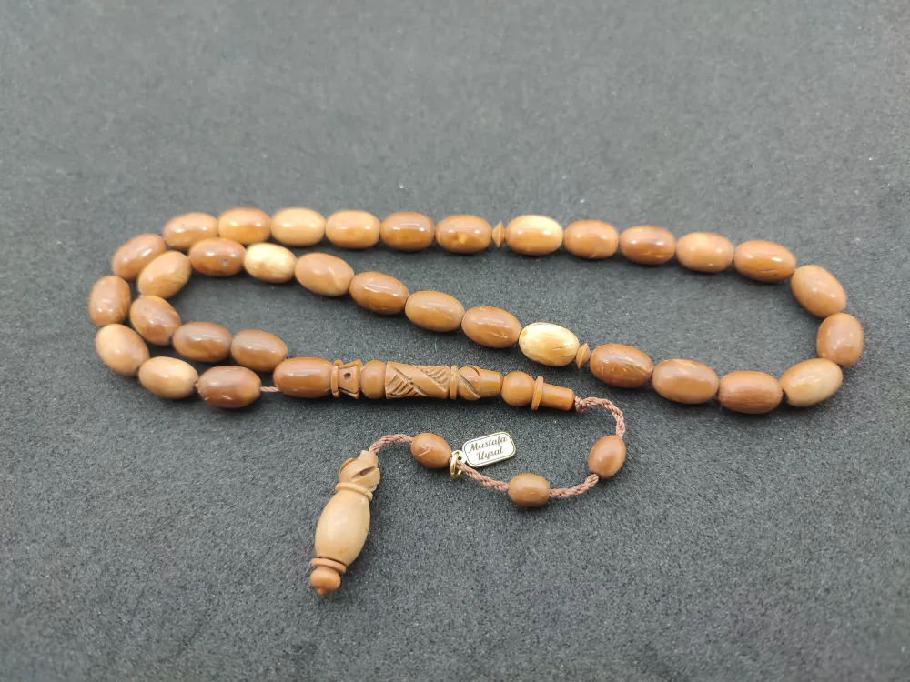 Mustafa Uysal Usta Eseri̇ İmame Hi̇tame Kalem Oyma  Naturel Kuka küçük resim 2