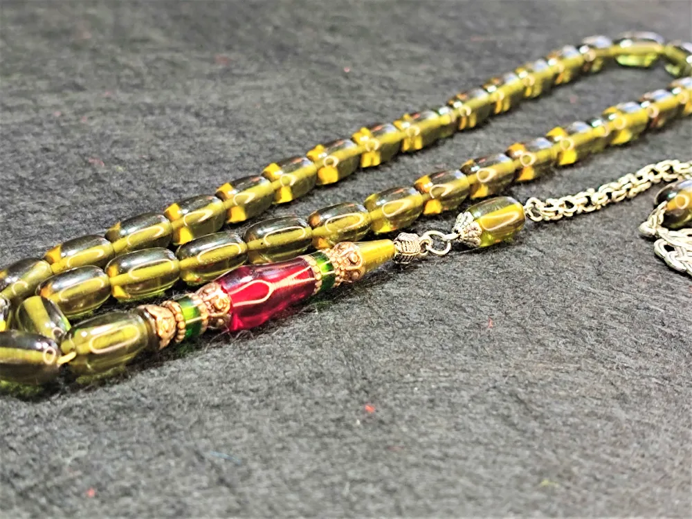 Nakkaş İşçi̇li̇kli̇ Özel Di̇zayn Sıkma Kehri̇bar küçük resim 2