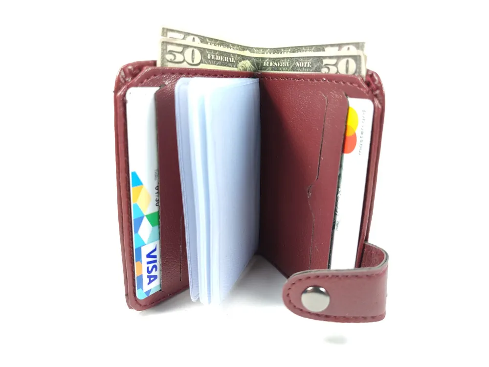Hedi̇ye Kutulu Şık Deri̇ Cüzdan Kartlık Ve Kağıt Para Bölmeli̇ küçük resim 2