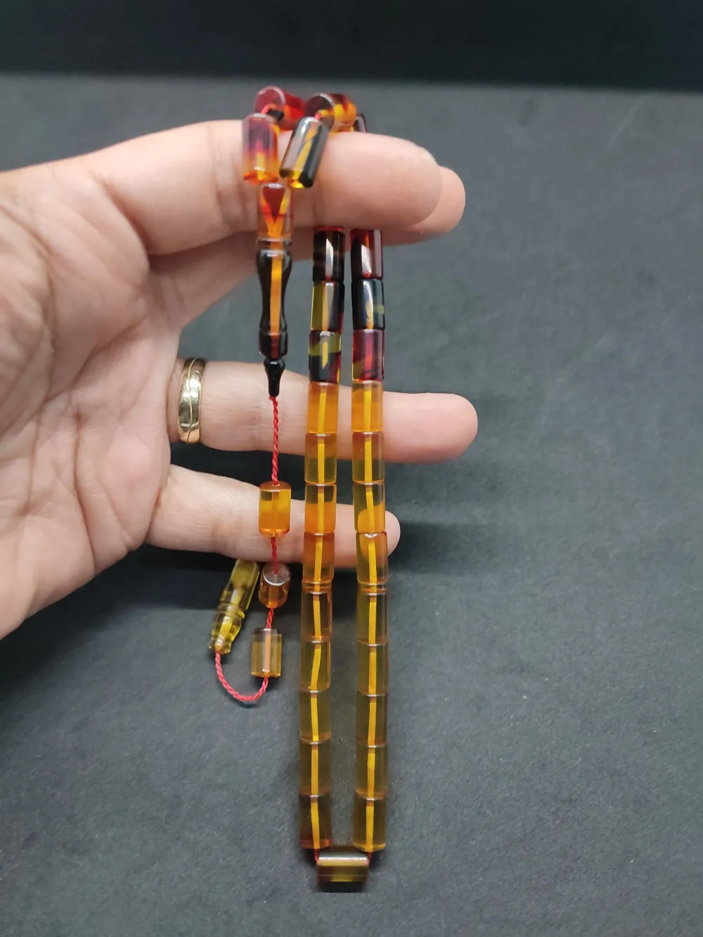 Erhan Turan Usta Eseri̇ 0.6 Şeffaf Deli̇m Çi̇ft Kat Ci̇lalı Ok Gi̇bi̇ Sıkma Kehri̇bar küçük resim 4