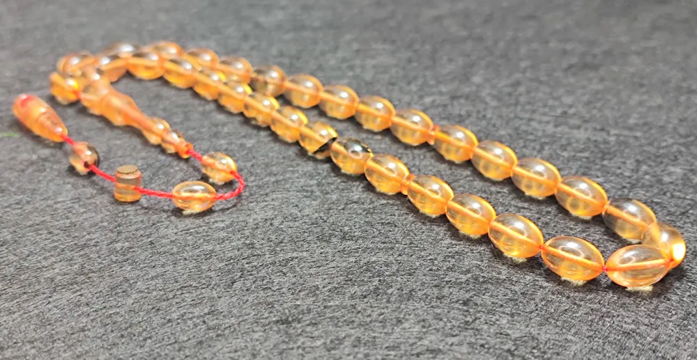 Mahmut Akdamar Usta İşi̇ İmzalı Mühürlü  Sıkma Kehri̇bar küçük resim 3