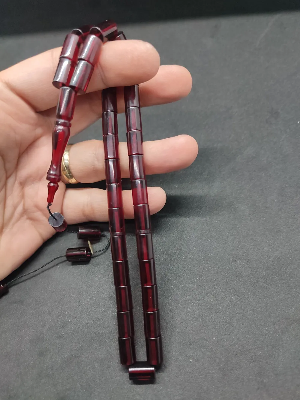 Uğur Şener Usta Eseri̇ 0.6 Şeffaf Deli̇m Çi̇ft Kat Ci̇lalı Ok Gi̇bi̇ Sıkma Kehri̇bar küçük resim 3