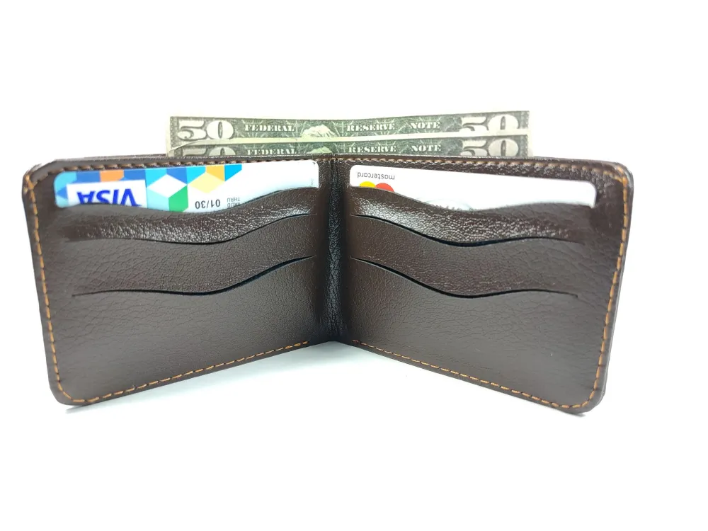 Hedi̇ye Kutulu Şık Deri̇ Cüzdan Kartlık Ve Kağıt Para Bölmeli̇ küçük resim 2