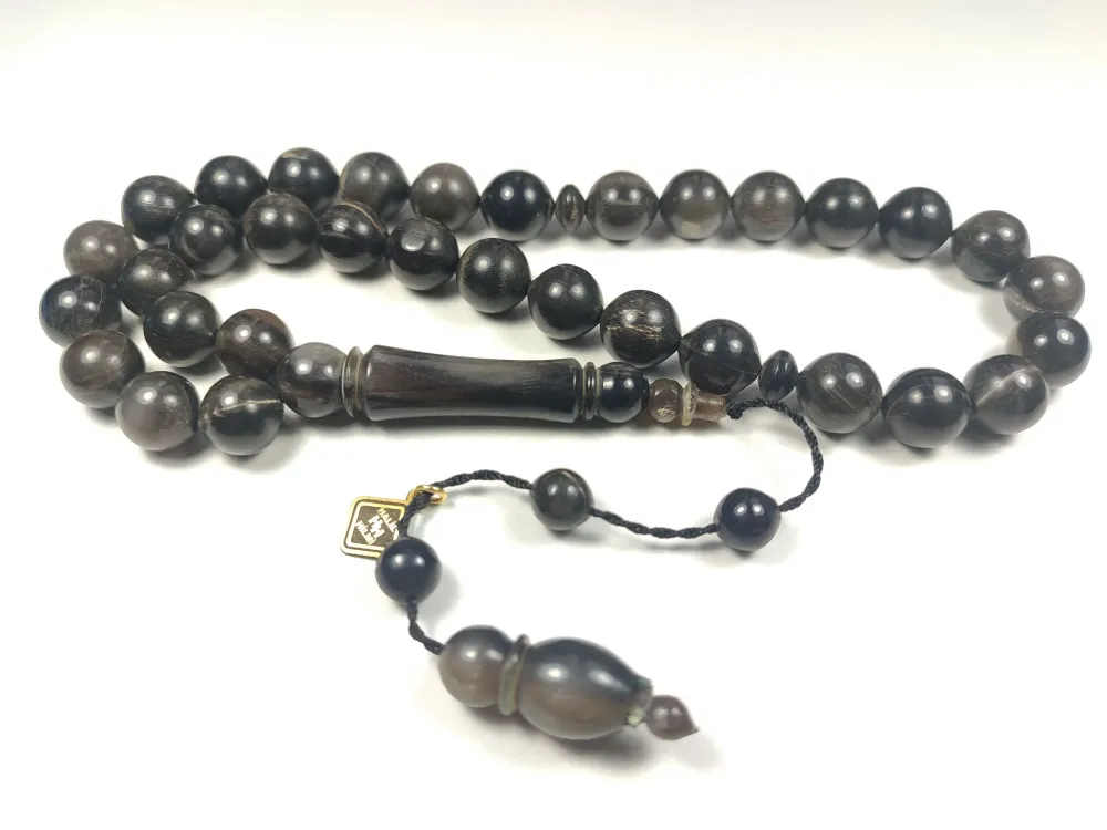 Hali̇l Hi̇lmi̇ Usta İşi̇ İmzalı Mühürlü Naturel İri̇ Boy Bufalo Boynuzu küçük resim 3