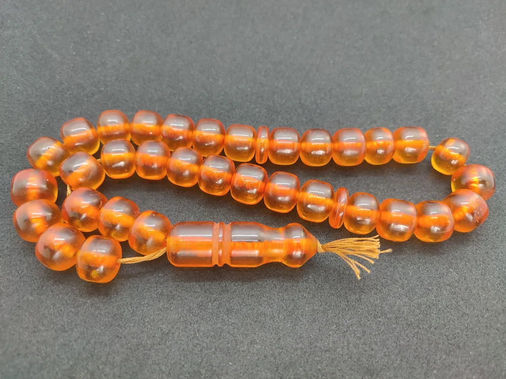 Eski̇ Oğlu Eski̇ 74.82 Gr(7*11Mm 3 Tesbi̇h Çıkar) Osmanlı Necef Baga küçük resim 2