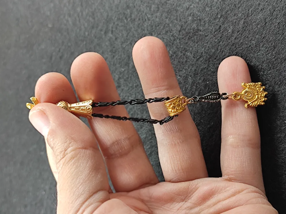 Usta İşçi̇li̇kli̇ Gümüş Kaplama Tesbi̇h Püskülü