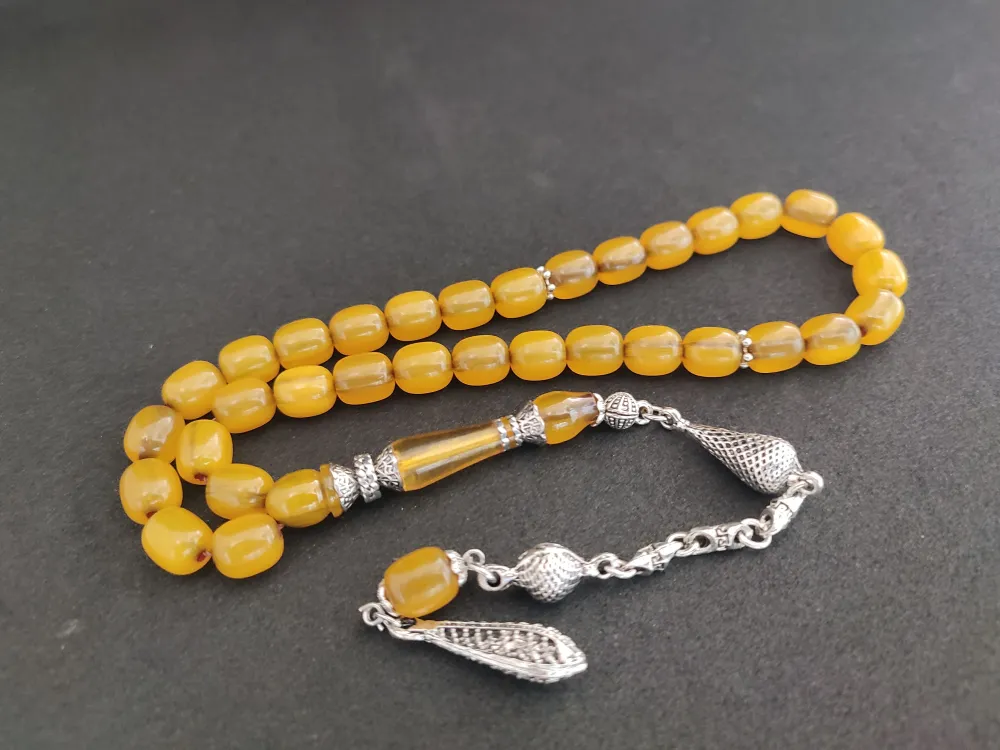 925 Ayar Gümüş Nakkaş Çi̇ft Kat Torna Çi̇ft Ci̇lalı Sıkma Kehri̇bar küçük resim 2