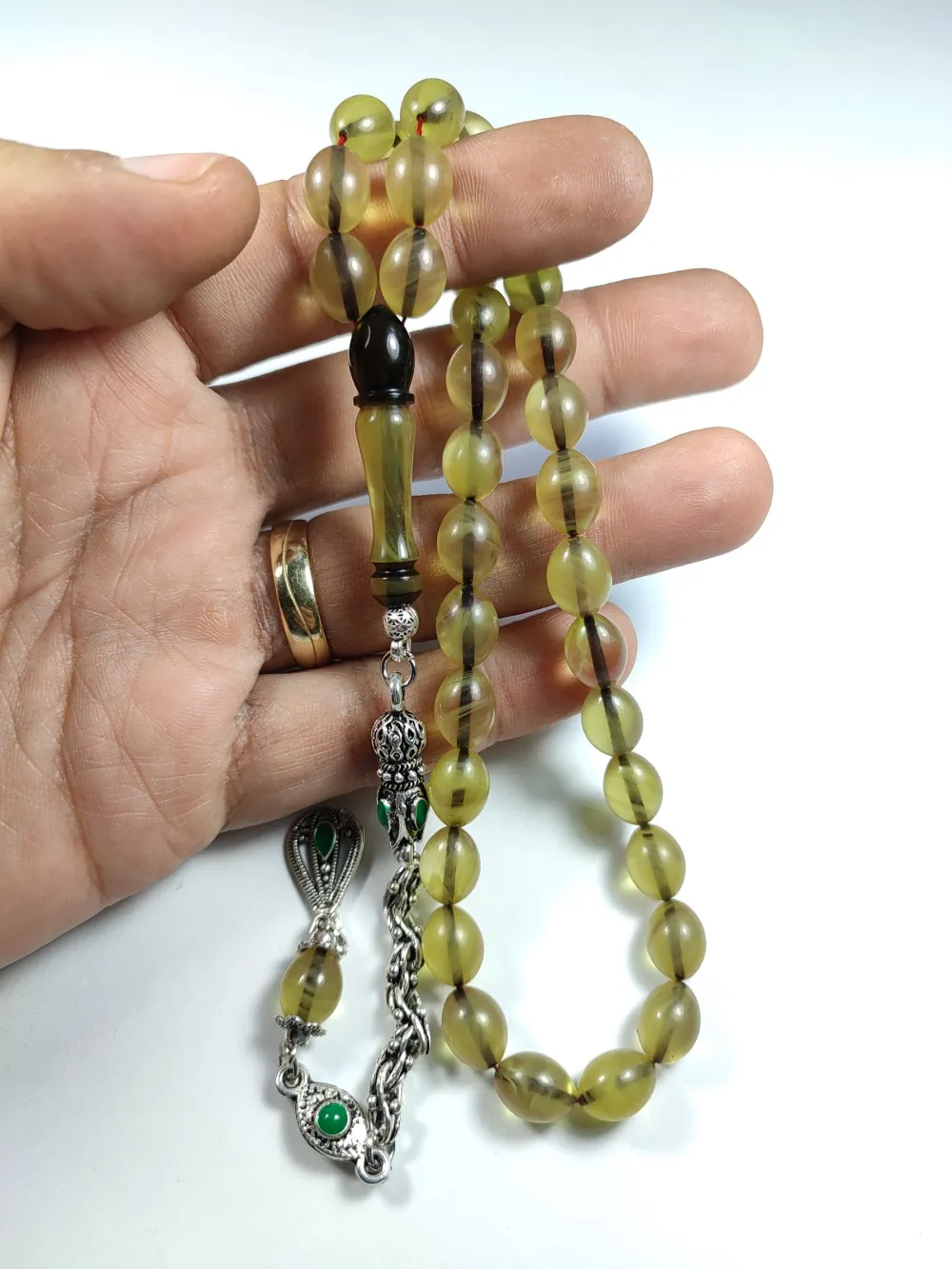 Alman Gümüş Püskül Kombi̇nli̇ 0.6 Deli̇m Sıkma Kehri̇bar küçük resim 5