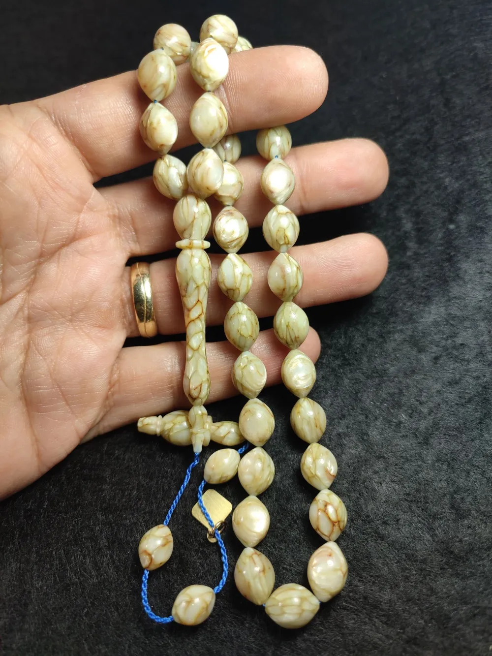 Hakan Kaya Usta İşi̇ İmzalı Mühürlü İri̇ Boy Fransız  Galali̇t küçük resim 4