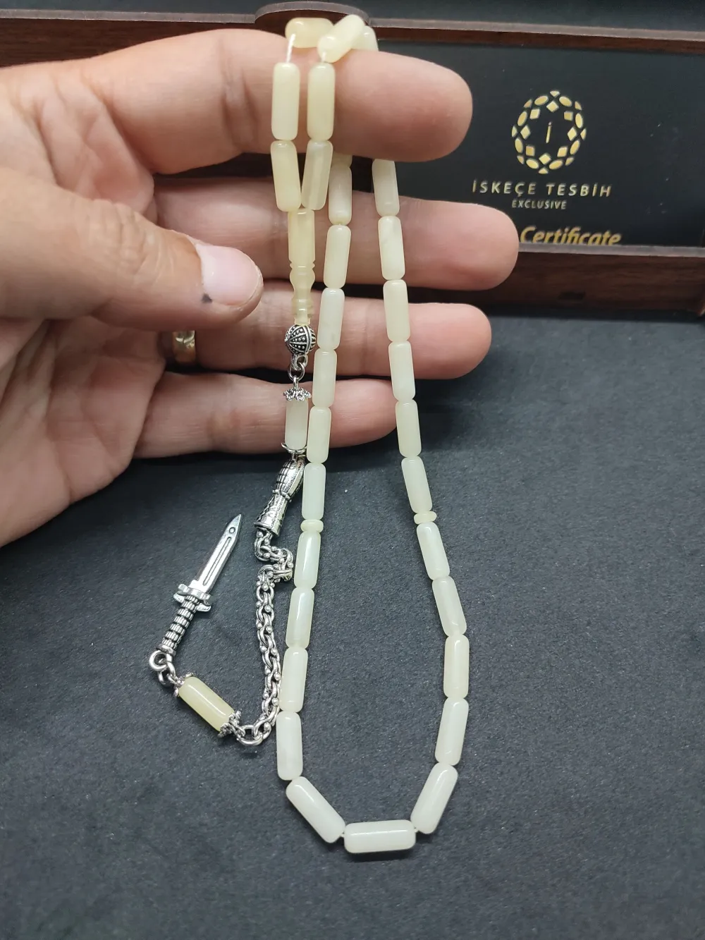 Ahşap Kutulu  Gümüş Püsküllü 10.05 Gr. Rus Kali̇ngrad Kaya Damla küçük resim 5