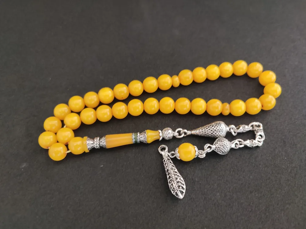 925 Ayar Gümüş Nakkaş Çi̇ft Kat Torna Çi̇ft Ci̇lalı Sıkma Kehri̇bar küçük resim 3