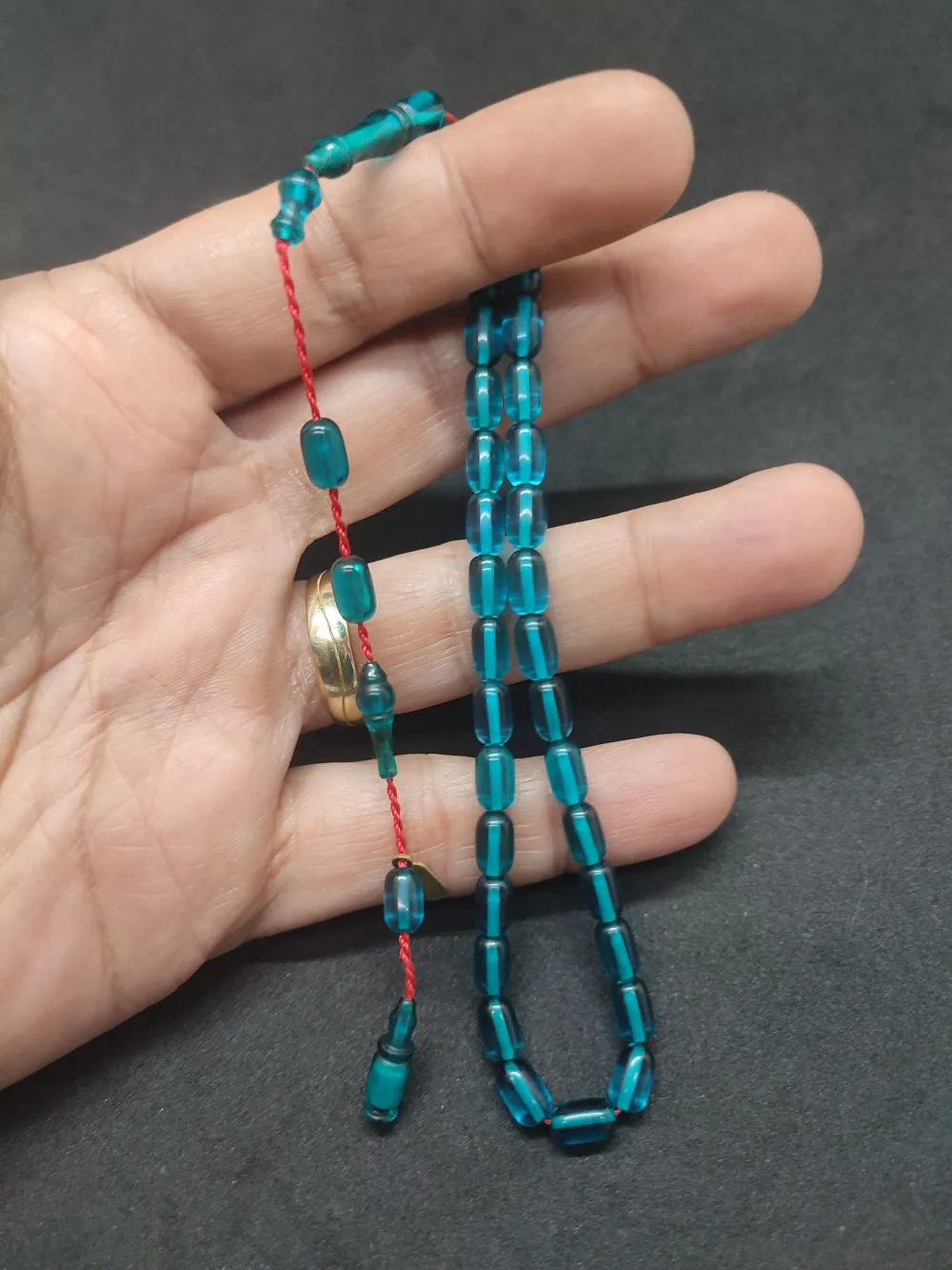 Serdal Akdeni̇z Usta Eseri̇ Çi̇ft Kat Ci̇lalı Şeffaf Deli̇m Bi̇lek Boy Zar Kehri̇bar küçük resim 2