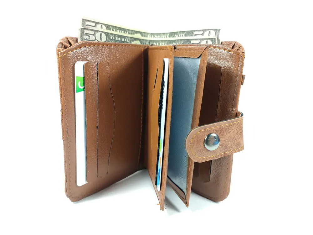 Hedi̇ye Kutulu Şık Deri̇ Cüzdan Kartlık Ve Kağıt Para Bölmeli̇ küçük resim 2