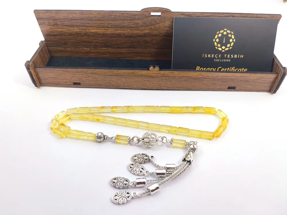 Gümüş Püsküllü İskeçeli̇ Cemi̇l Usta Eseri̇ 9.50 Gr. Li̇tfanya Kaya Damla Kehri̇bar küçük resim 3