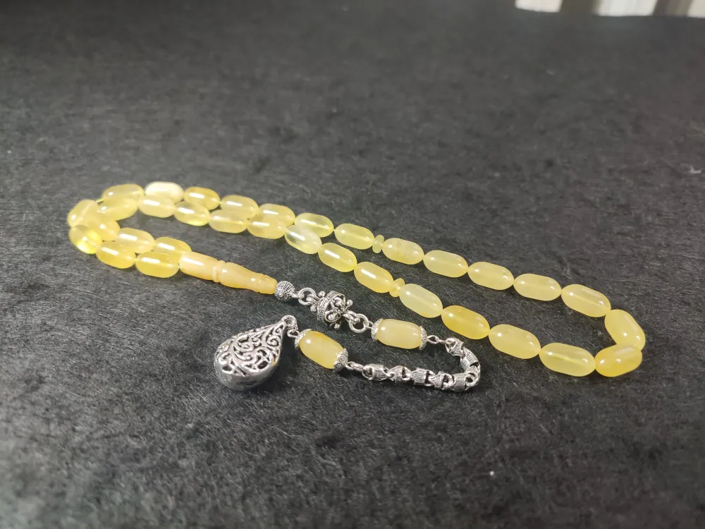 Gümüş Püsküllü 15 Gr. Orji̇nal Krali̇çe Baltık Kaya Damla Kehri̇bar küçük resim 2