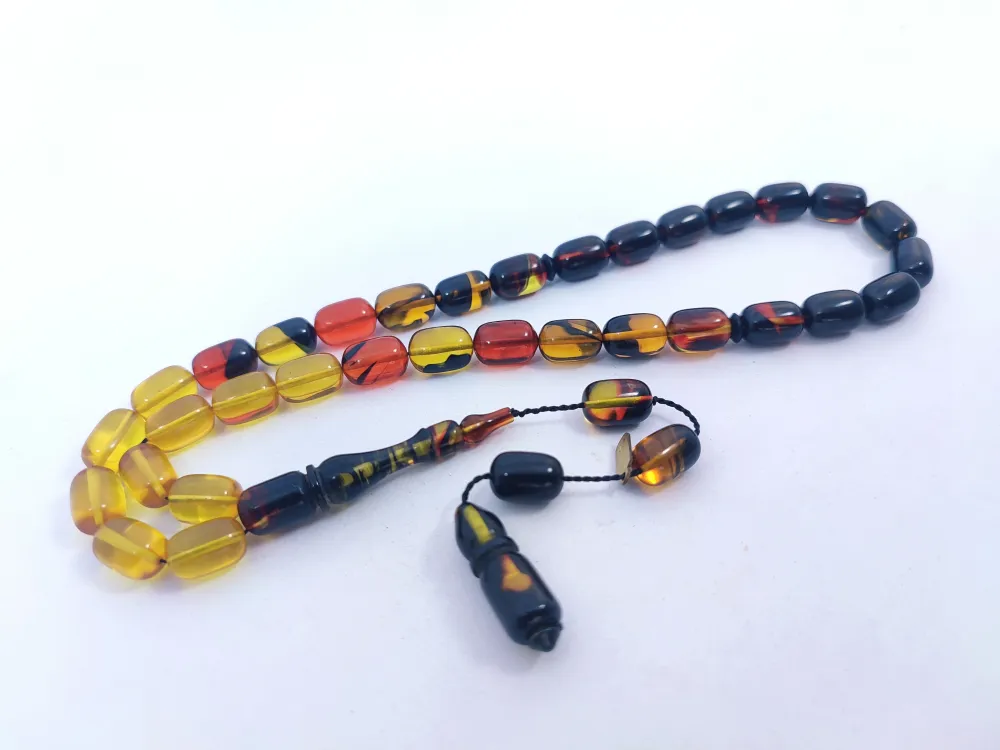 Uğur Şener Usta Eseri̇ 0.6 Şeffaf Deli̇m Çi̇ft Kat Ci̇lalı Ateş-İ Kehri̇bar