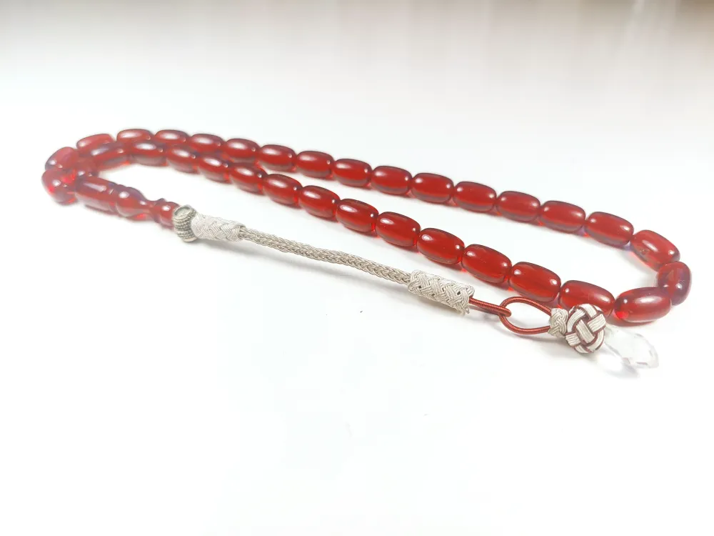 Darabacı Abdullah Usta Eseri̇ Trabzon Kazazi̇ye Püsküllü3 Kat Ci̇lalı Ateş Kehri̇bar küçük resim 3