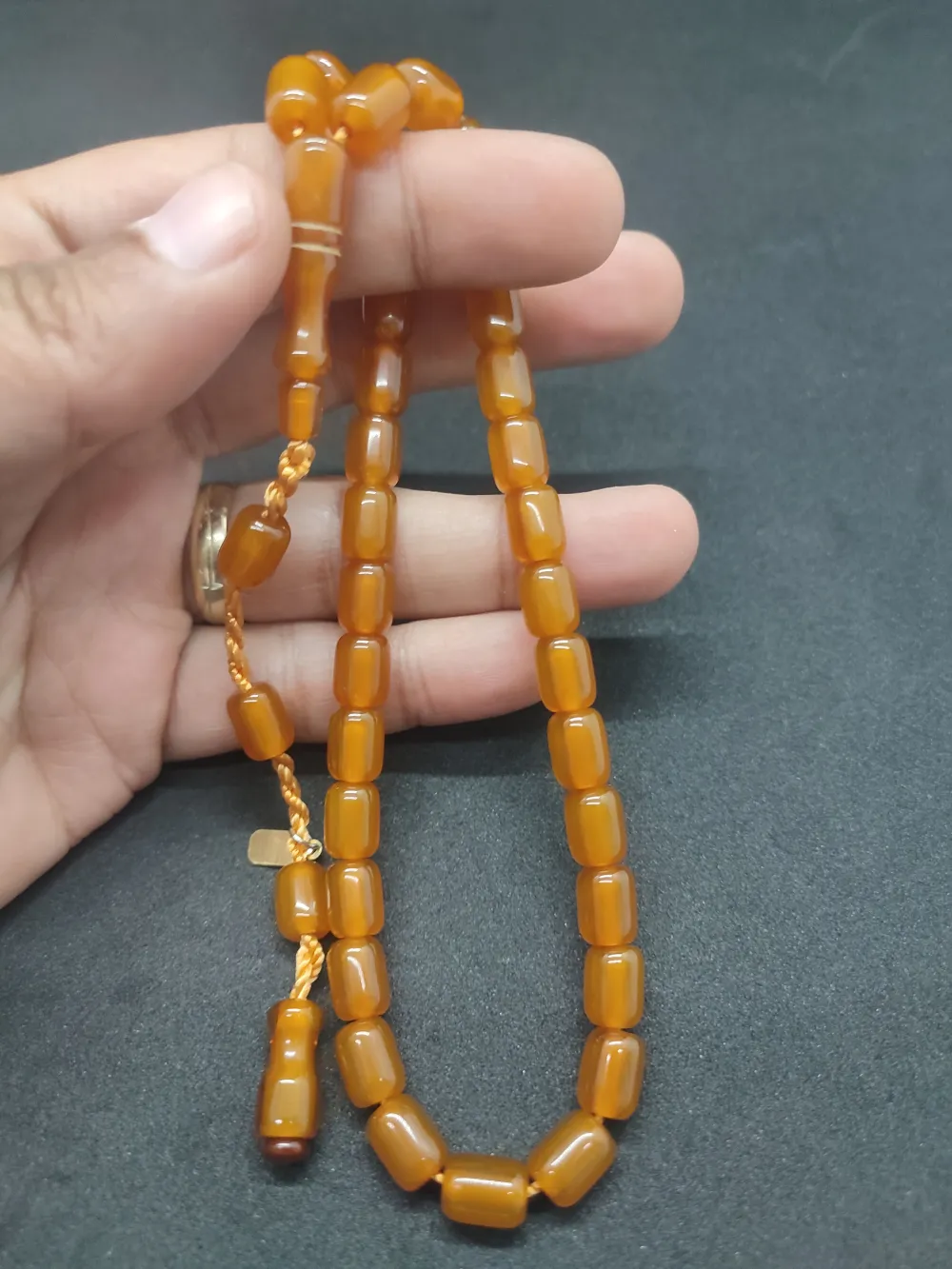 Hayyani̇ Usta Eseri̇ İmzalı El Boy Alman Faturan Sıkma Kehri̇bar küçük resim 5