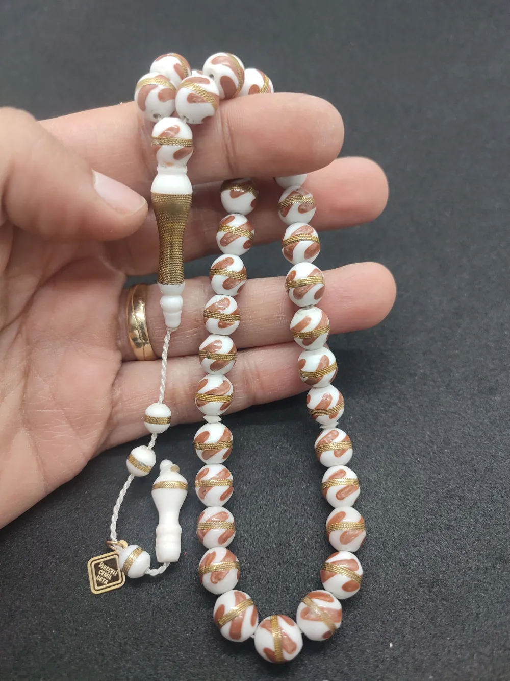 İskeçeli̇ Cemi̇l Usta Eseri̇ Gümüş Sarmal Ve Mi̇neli̇ Deve Kemi̇ği̇ küçük resim 5