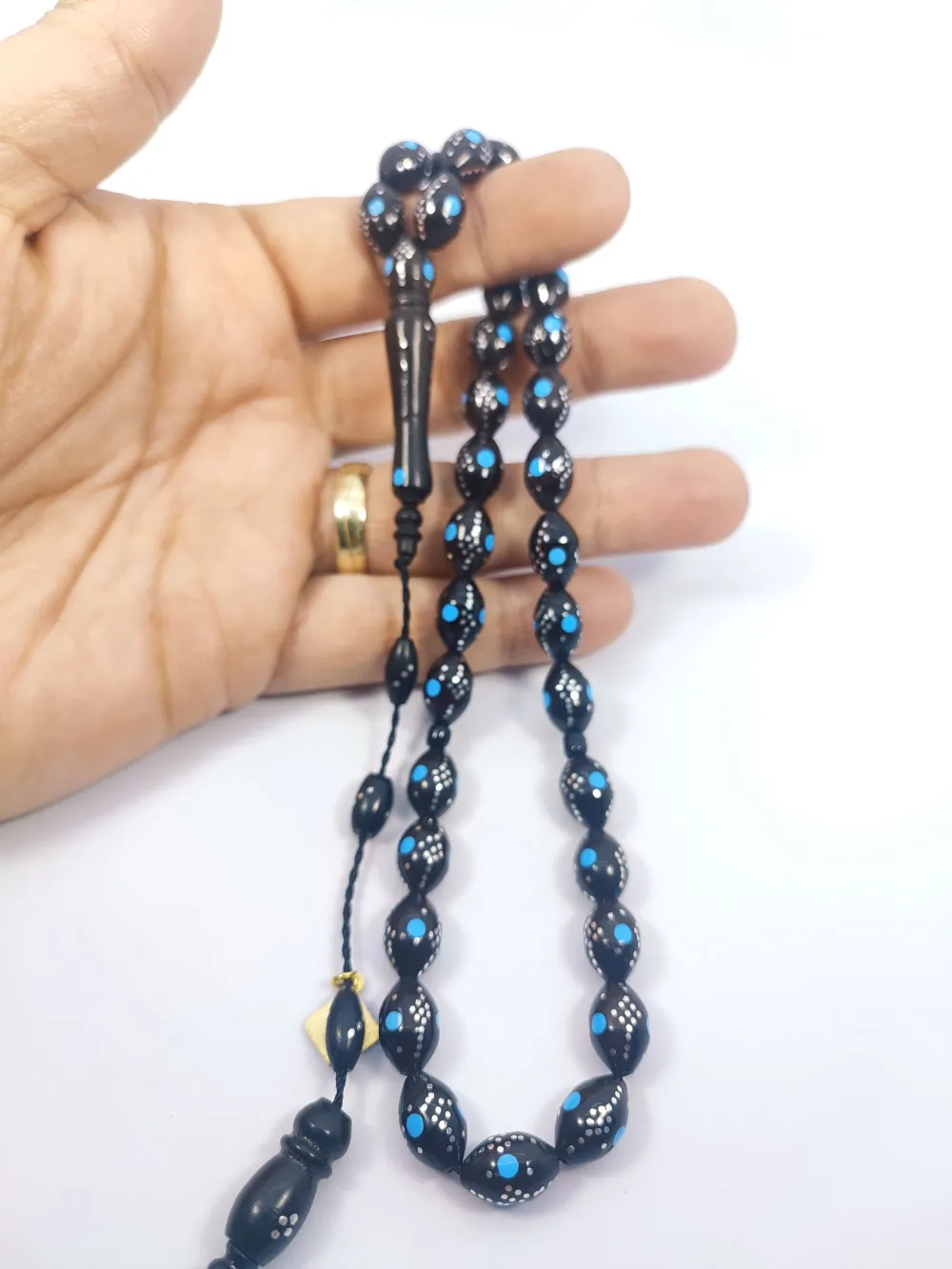 Hali̇l Hi̇lmi̇ Usta Eseri̇ 925 Ayar Gümüş Çakım Fi̇ruze Kombi̇nli̇ Kuka küçük resim 4