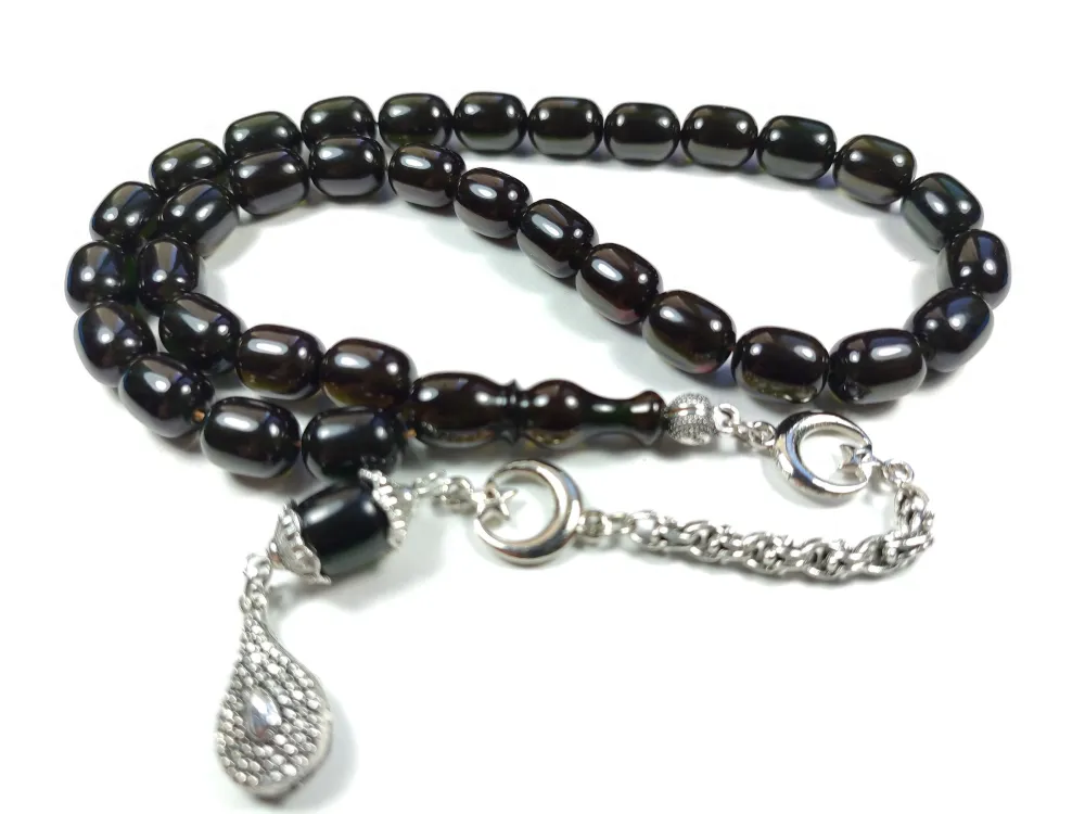 Alman Gümüş Püskül Kombi̇nli̇ Sıkma Kehri̇bar küçük resim 3